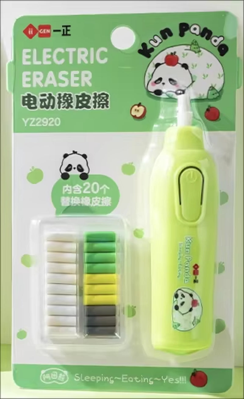 Deli Adjustable Electric Eraser for Sketch Drawing Erasing Writing with Rubber Refills Electric Rubber Pen School Pencil Eraser