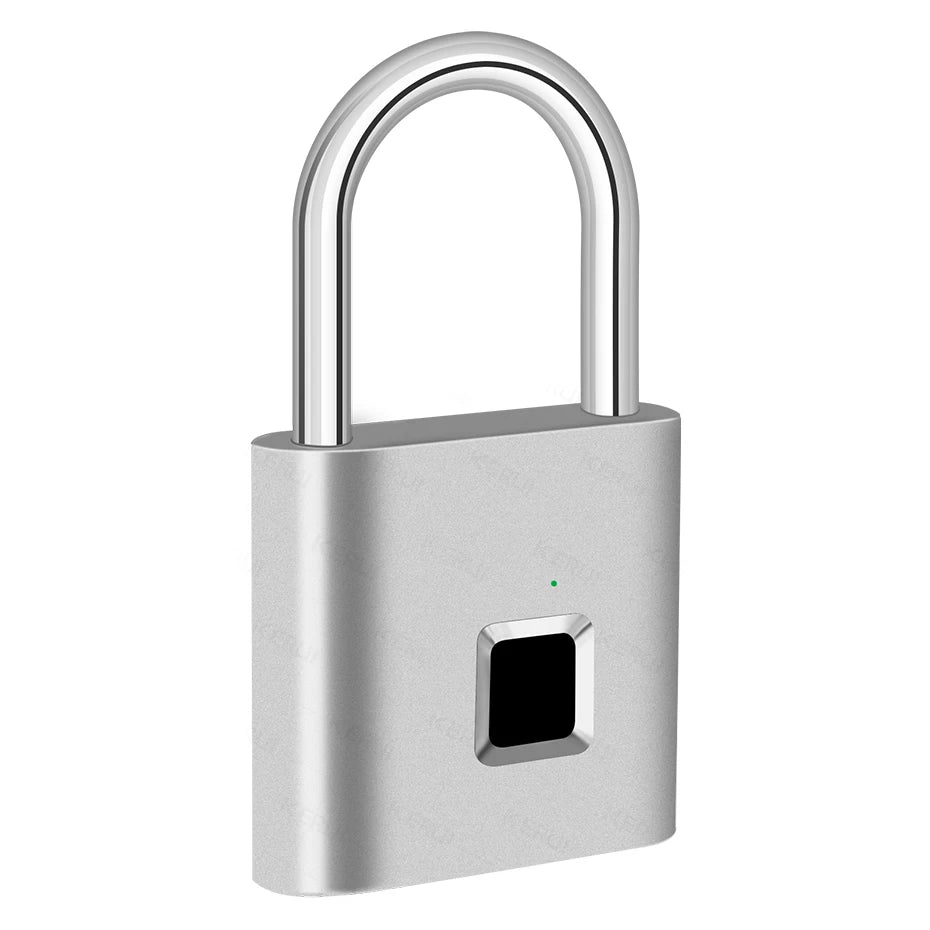 Smart Fingerprint Padlock Waterproof Fingerprint Keyless Door Lock Type C Rechargeable Security Padlock for House